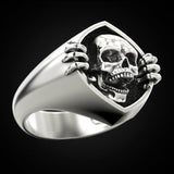 Flytonn 2022 New Neo Gothic Jewelry Rings For Men Party Christmas Boys Jewellery Vintage Resist Metal Oxidation Mens Rings Polished