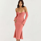 FLYTONN-Sexy spring and summer dresses, party dresses, graduation gifts,Curve-Hugging Midi Delight Bodycon Dress