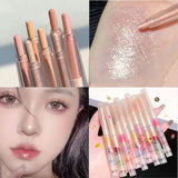 Flytonn Diamond Eyes Pencil Shiny Glitter Eyeshadow Pen Eyeliner Pearlescent Matte Highlight Pen Brighten Silkworm Makeup Tool Cosmetics