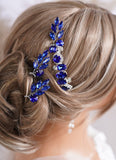 Flytonn Luxury Rhinestone Bridal Headpiece Wedding Hair Accessories for Women Fashion Headdress Brides Headband Hair Comb Hairpins Tiara