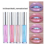 Flytonn Handaiyan 6 Colors Lip Gloss Longlasting Glitter Red Nude Lipstick Liquid Waterproof Moisturize Luminous Lipgloss Makeup