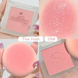 Flytonn Blush Makeup Palette 12 Color Peach Pink Red Rouge Lasting Natural Hawthorn Cheek Tint Waterproof Blusher Cosmetic