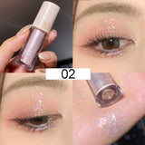 Flytonn Liquid Eyeshadow Pearlescent Liquid Eyeliner Glitter Sequins Lying Silkworm Highlight Eye Cosmetic Long-lasting Shiny Makeup