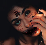 Flytonn Newest Halloween Tattoo Face Stickers Decals Bat Scar Body Art Fake Tattoos DIY Makeup Masquerade Decorations Women Men Tattoos