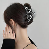 Flytonn New Metal Irregular Large Hair Claws  For Women Fashion  Solid Color  Crab Hairpin Hair Accessories Headwear