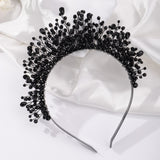 Flytonn  9Colors Crystal Bridal Crown Headband Silver Diamonds Luxury Crystal Brides Headpiece Handmade Party Wedding Hair Accessories