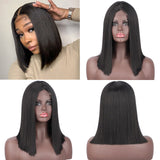 Flytonn Synthetic Wigs Natural Straight Short Bob Wigs For Women Blonde Red Black Highlight Pink Wig For Lolita Cosplay