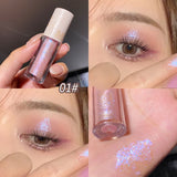 Flytonn Liquid Eyeshadow Pearlescent Liquid Eyeliner Glitter Sequins Lying Silkworm Highlight Eye Cosmetic Long-lasting Shiny Makeup