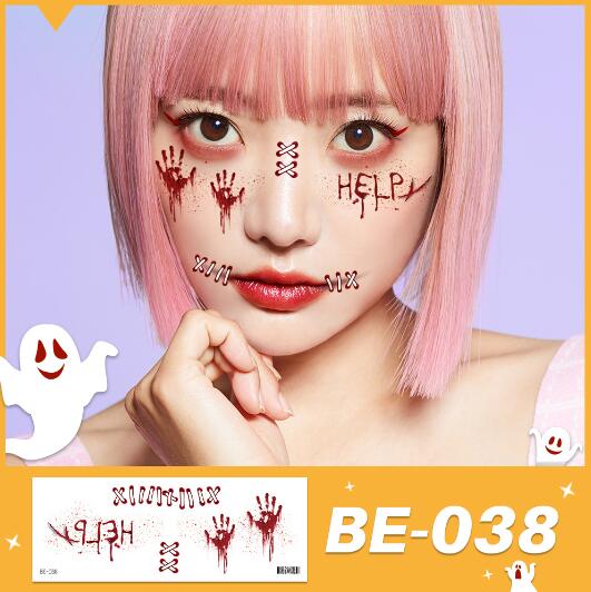 Flytonn  Halloween Temporary Tattoo Stickers DIY New Wound Scar Party Makeup Cosmetic Deals Cute Face Arm Body Art Masquerad Fake Tattoos
