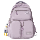 Back to school 2023 New Waterproof Nylon Backpack Casual Big Capacity Woman Rucksack Multi-pocket College Student Book Bagpack Schoolbag