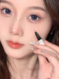 Flytonn Diamond Glitter Eyeliner Pencil Eye Makeup Highlighter Waterproof Pearl White Brighten Silkworm Shadow Liquid Eyeliner Pen