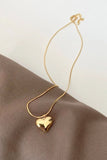 Flytonn-Valentine's Day gift Three-dimensional Heart Necklace