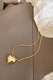 Flytonn-Valentine's Day gift Three-dimensional Heart Necklace