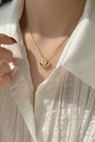 Flytonn-Valentine's Day gift Three-dimensional Heart Necklace