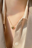 Flytonn-Valentine's Day gift Three-dimensional Heart Necklace