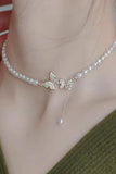 Flytonn-Valentine's Day gift Two Butterfly Pearl Necklaces