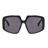 Flytonn-Leopard Print Casual Solid Leopard Patchwork Sunglasses