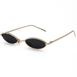 Flytonn-Black Fashion Casual Living Patchwork Rhinestone Sunglasses