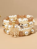 Flytonn-Beaded Contrast Color Bracelet Accessories