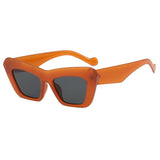 Flytonn-Caramel Colour Fashion Casual Solid Patchwork Sunglasses