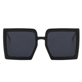 Flytonn-Black Casual Daily Solid Patchwork Sunglasses