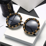 Flytonn-Black Fashion Casual Solid Patchwork Sunglasses