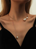 Flytonn- Women's necklace Chic & Modern Special Occasion Geometry Necklaces / Imitation Pearl / Fall / Winter / Spring / Summer