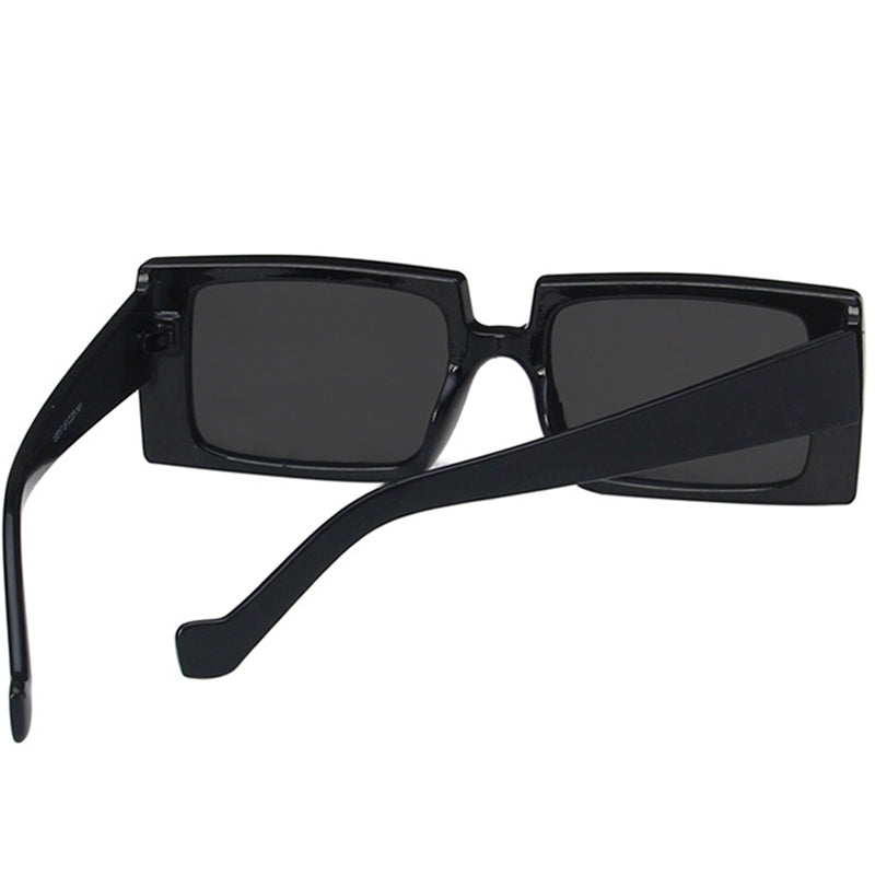 Flytonn-Black Casual Daily Solid Patchwork Sunglasses
