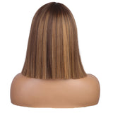 Flytonn-Brown Fashion Patchwork Wigs