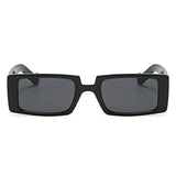 Flytonn-Black Casual Daily Solid Patchwork Sunglasses