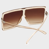 Flytonn-Pink Sexy Street Gradual Change Leopard Patchwork Sunglasses