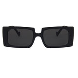 Flytonn-Black Casual Daily Solid Patchwork Sunglasses
