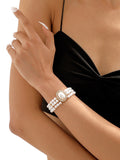 Flytonn-Adjustable Chains Geometric Rhine Stones Bracelet Accessories
