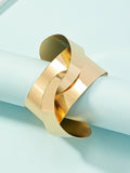 Flytonn-Geometric Hollow Solid Color Bracelet Accessories