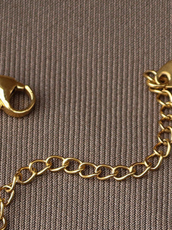 Flytonn-Simple Gold Silver Solid Color Chain Bracelet Accessories