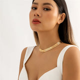 Flytonn-June Airplane V Shape Clavicle Chain Necklace