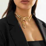 Flytonn-Candice Metal Belt Choker Necklace