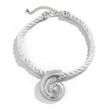 Flytonn-Cindy Big Conch Snail Pendant Choker Necklace