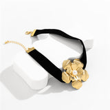 Flytonn-Vanessa Velvet Rose Flower Choker Necklace