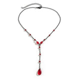 Flytonn-Ellen Drop Crystal Chest Chain Necklace