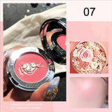 Flytonn 2 Colors Blush Peach Pallete Face Blush Mineral Pigment Palette Cream Shining Blusher Face Red Shadow Cosmestics Powder