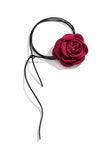 Flytonn-Valentine's Day gift Satin Flower Choker Necklace