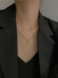 Flytonn- 1PC Pendant Necklace Layered Necklace For Women's Street Daily Birthday Party Alloy